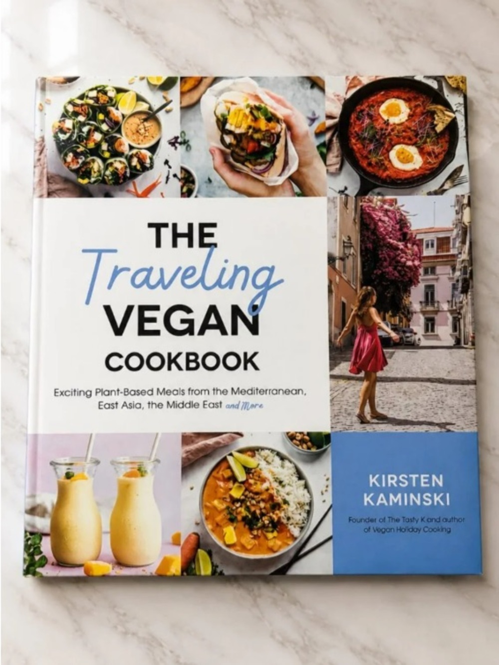 The Traveling Vegan Cookbook - White & Blue Cover by
